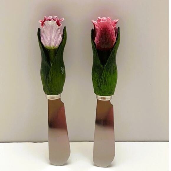 Ideal Home Range Set of (2) Stainless Steele Speaders-Elizabethan Garden-NEW - Picture 2 of 6